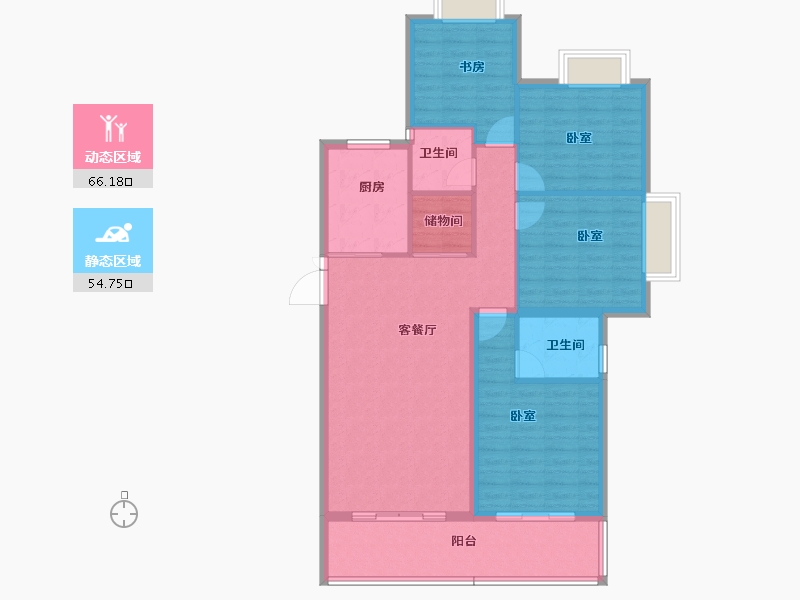 河南省-信阳市-华仪富丽华城-110.00-户型库-动静分区