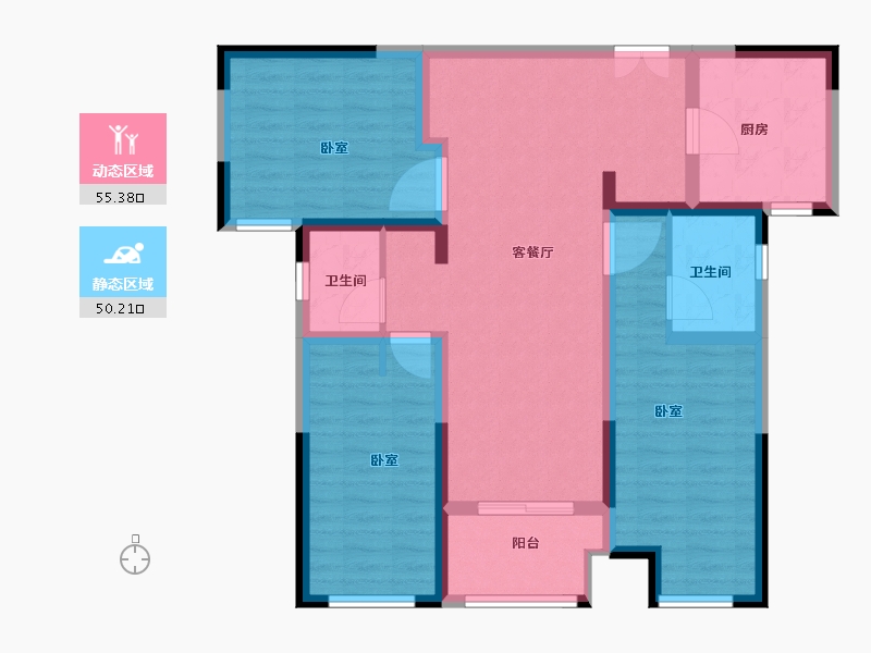 河南省-南阳市-建业贰号城邦-93.55-户型库-动静分区