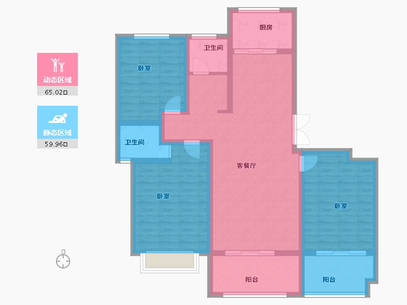 河南省-三门峡市-万邦香榭里-112.01-户型库-动静分区