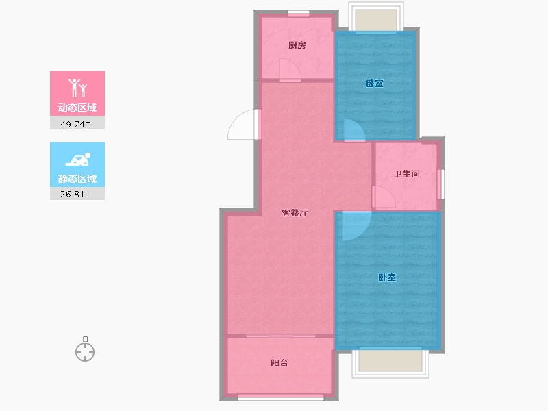 河南省-信阳市-金成翡翠溪谷-70.00-户型库-动静分区