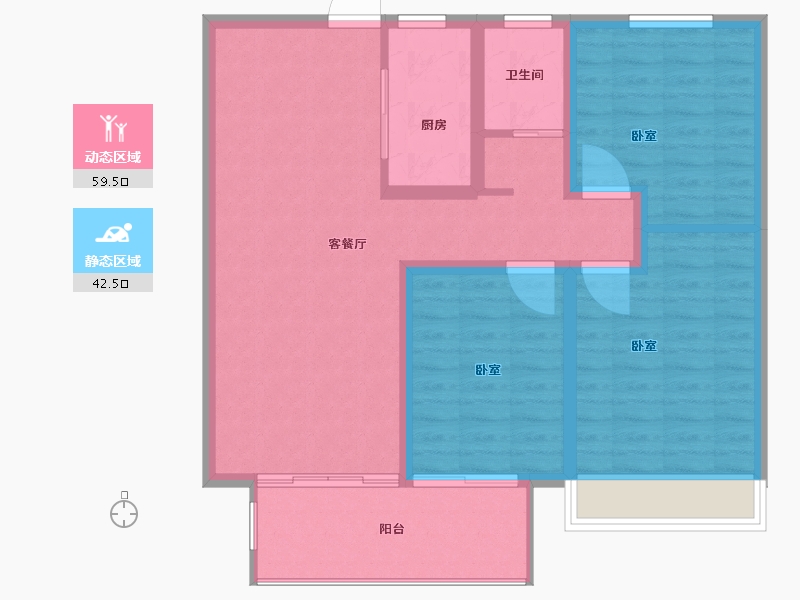 河南省-南阳市-邓州建业城-92.25-户型库-动静分区