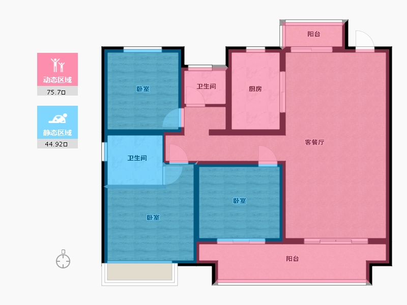 河南省-许昌市-建业百城天地-108.00-户型库-动静分区