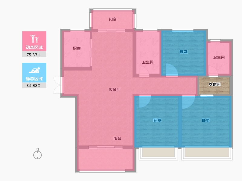 河南省-郑州市-公园世家-106.00-户型库-动静分区