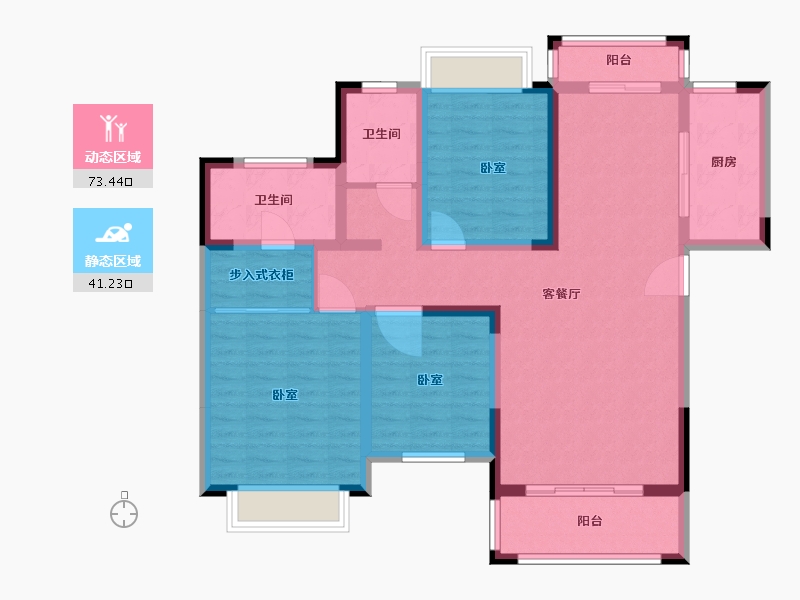 河南省-商丘市-鼎雄·新里城-102.00-户型库-动静分区