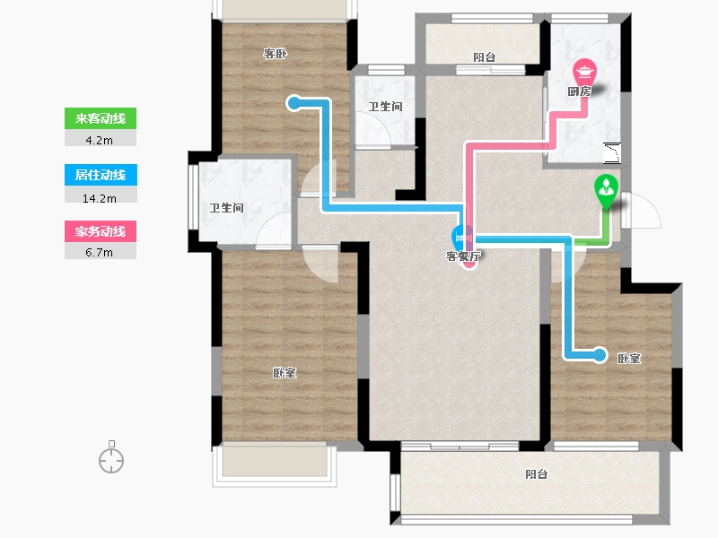 河南省-南阳市-信友天樾-102.00-户型库-动静线