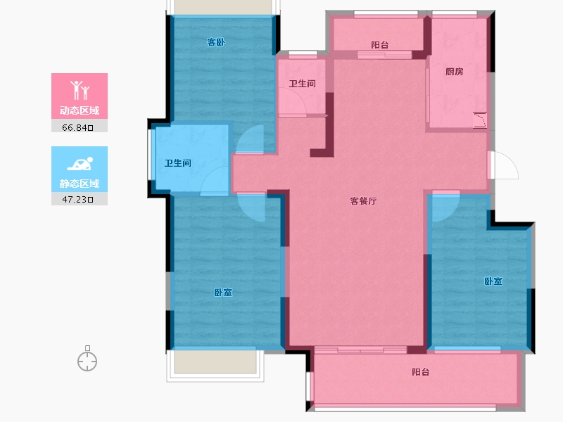 河南省-南阳市-信友天樾-102.00-户型库-动静分区