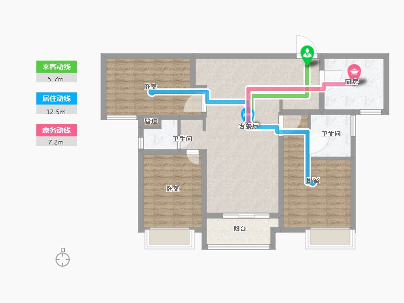 河南省-漯河市-建业西城森林半岛三期·云熙府-93.00-户型库-动静线