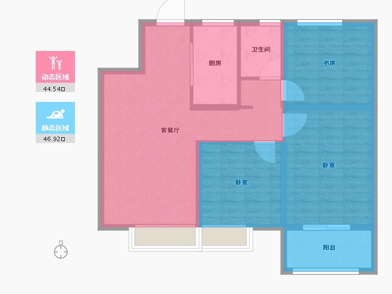 山东省-德州市-禹城东海城-82.00-户型库-动静分区