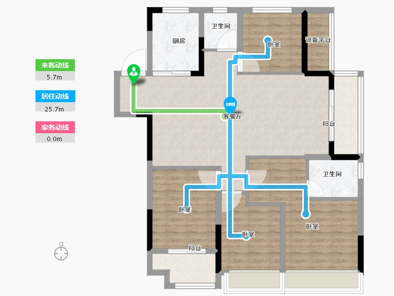 浙江省-绍兴市-金地悦峯里-106.00-户型库-动静线