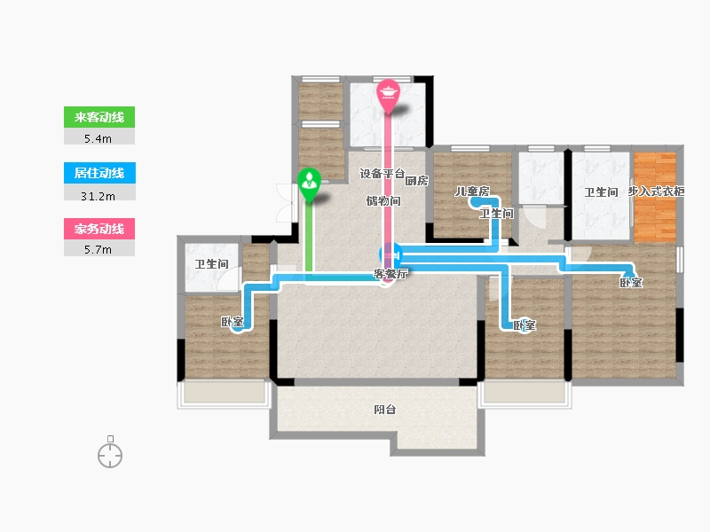 河南省-漯河市-康桥昌建璟云府-146.65-户型库-动静线