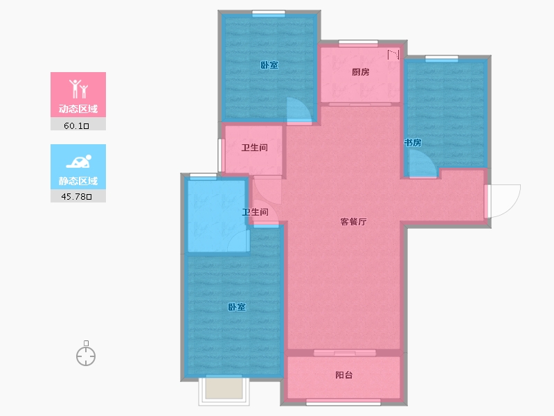 河南省-许昌市-骏景丽都-95.00-户型库-动静分区