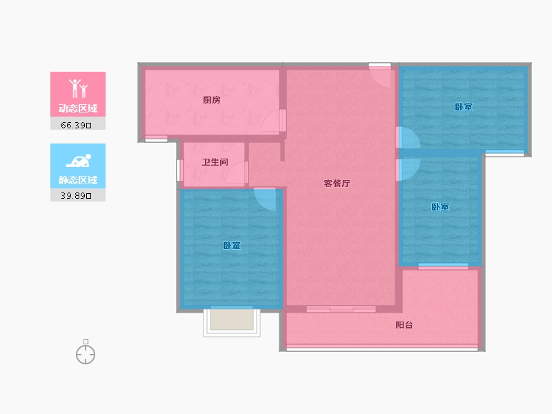 河南省-信阳市-华鼎·蓝天家苑-95.03-户型库-动静分区