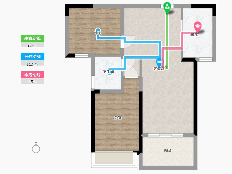 河南省-漯河市-建业西城森林半岛三期·云熙府-68.00-户型库-动静线