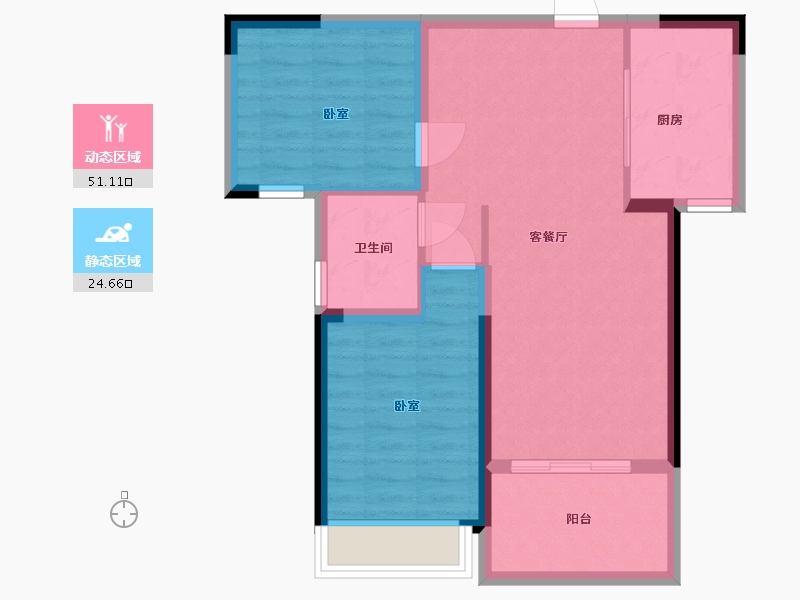 河南省-漯河市-建业西城森林半岛三期·云熙府-68.00-户型库-动静分区