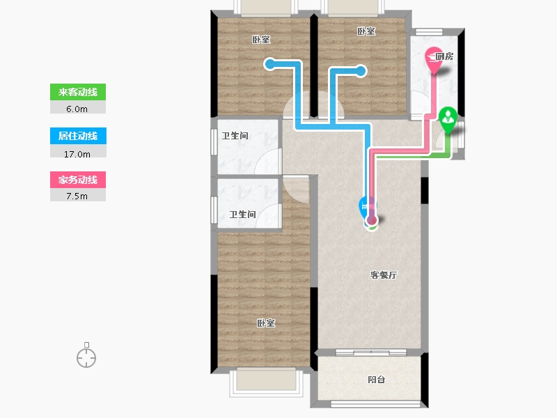 河南省-商丘市-中骏·雍景台-98.00-户型库-动静线