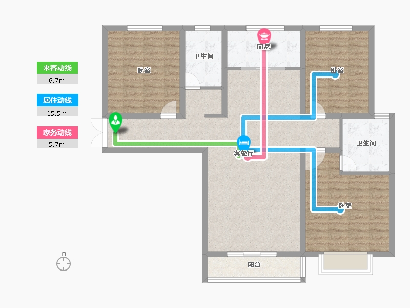 河南省-南阳市-海德堡-106.87-户型库-动静线