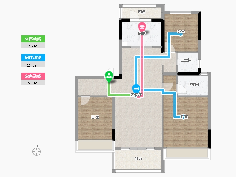 河南省-信阳市-淮滨碧桂园-100.29-户型库-动静线