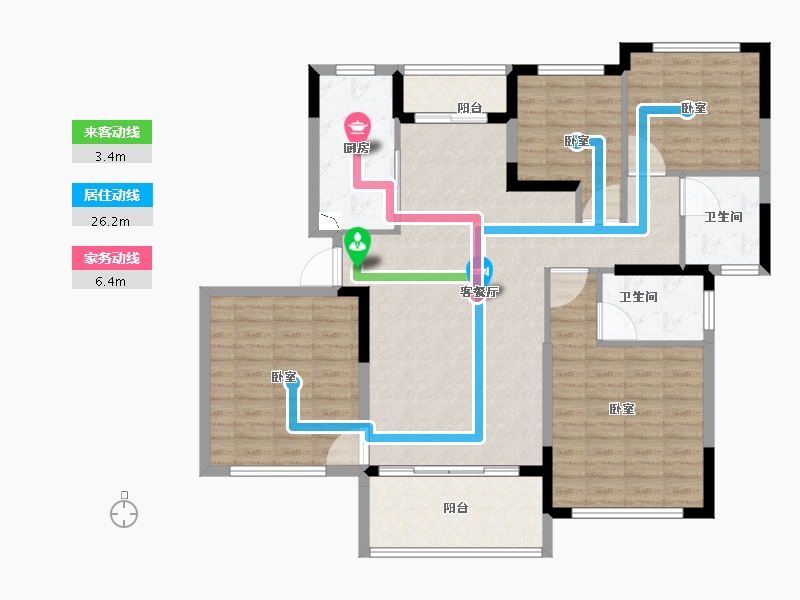 河南省-南阳市-南阳恒大帝景-115.01-户型库-动静线