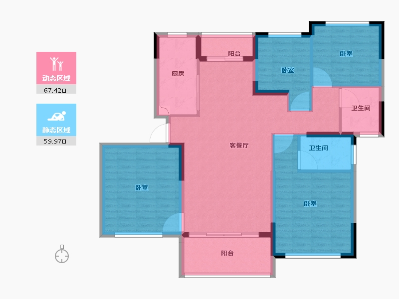 河南省-南阳市-南阳恒大帝景-115.01-户型库-动静分区