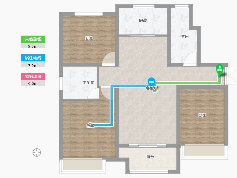 河南省-郑州市-公园世家-99.60-户型库-动静线