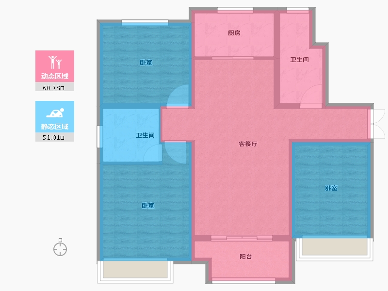 河南省-郑州市-公园世家-99.60-户型库-动静分区