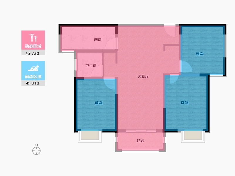 河南省-商丘市-兴华樾府-98.00-户型库-动静分区