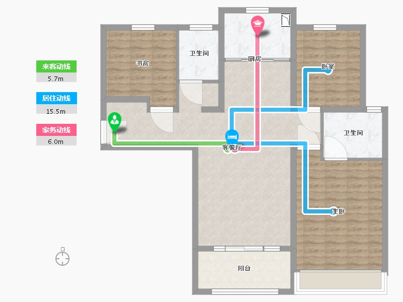 河南省-许昌市-腾飞洪河富贵-103.00-户型库-动静线