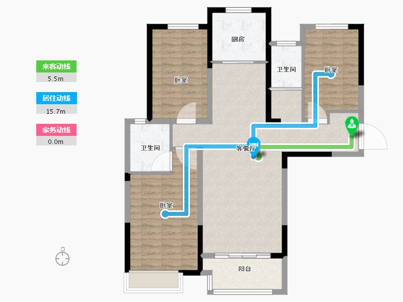 河南省-南阳市-建业贰号城邦-101.06-户型库-动静线