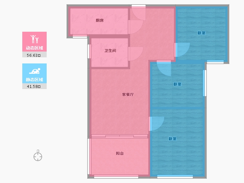 河南省-漯河市-泰威翰林苑-88.77-户型库-动静分区