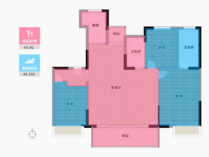 河南省-许昌市-长葛建业桂园新苑-108.00-户型库-动静分区