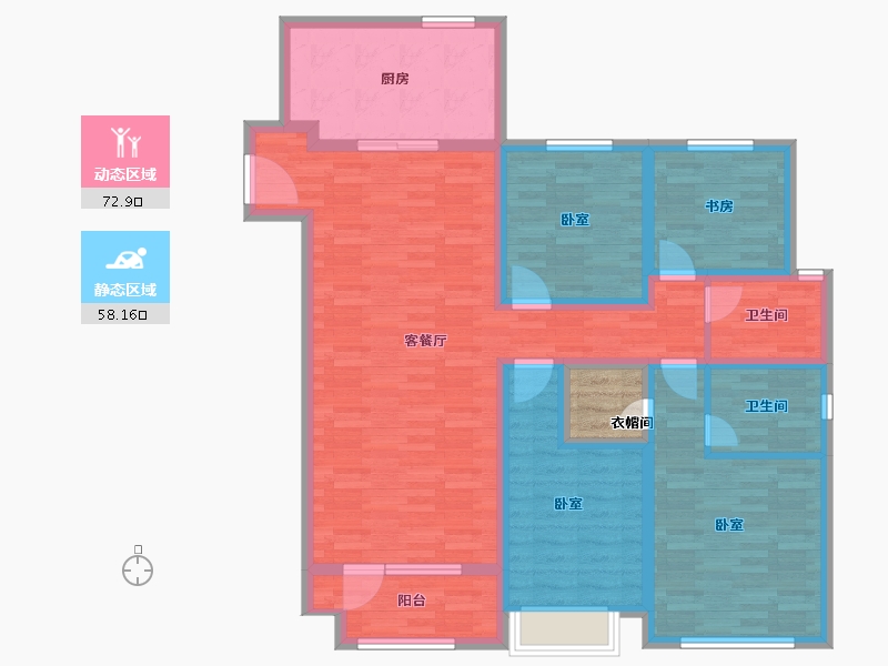 山东省-济南市-中海云著-119.00-户型库-动静分区