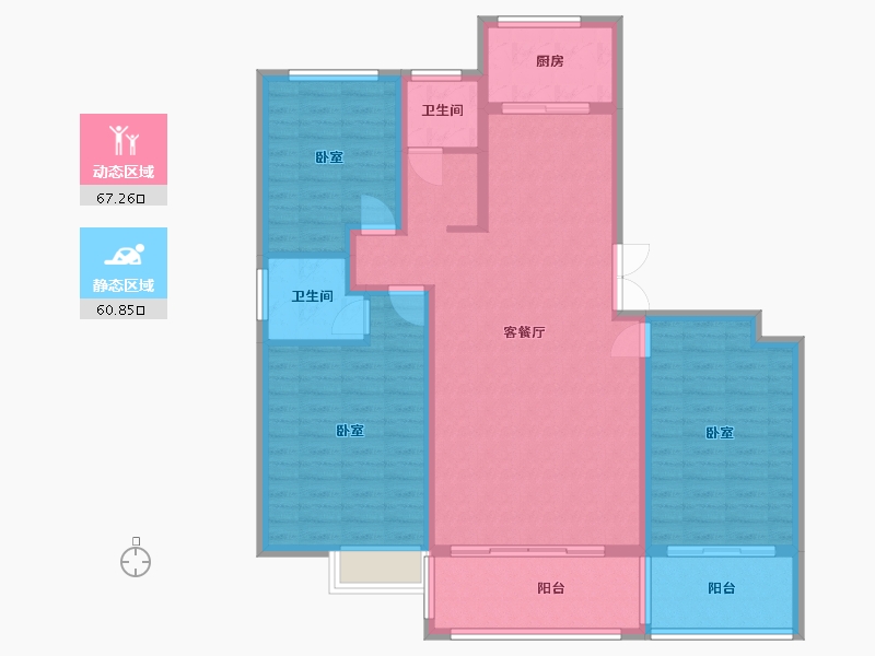 河南省-三门峡市-瑞德华府-115.74-户型库-动静分区