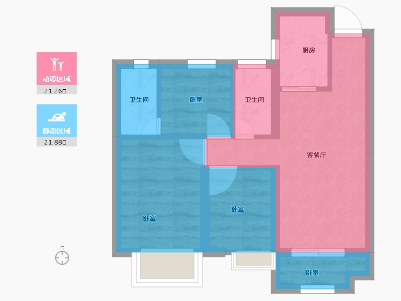 河南省-安阳市-实地紫薇公馆-37.03-户型库-动静分区