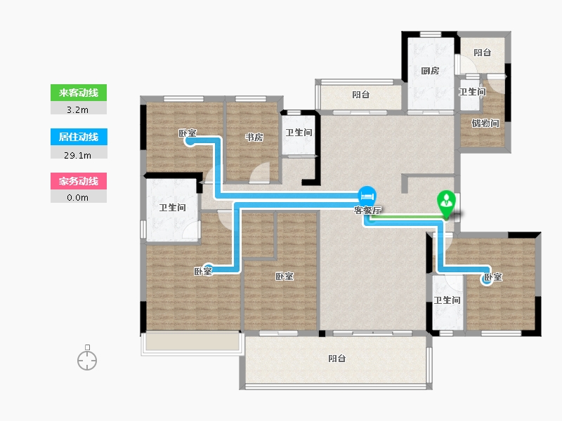 河南省-信阳市-淮滨碧桂园-176.00-户型库-动静线