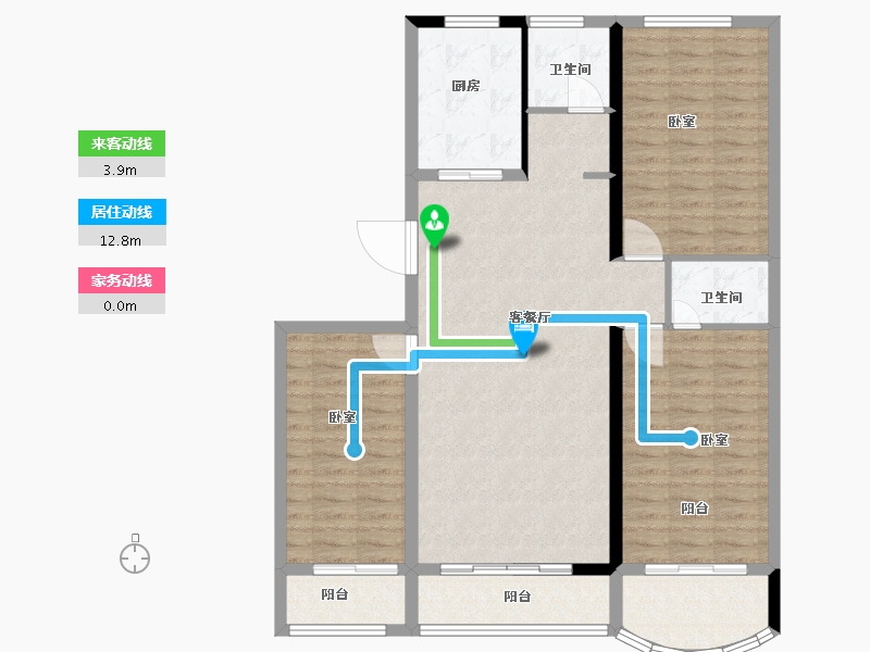 河南省-信阳市-建奇·公园里-112.85-户型库-动静线