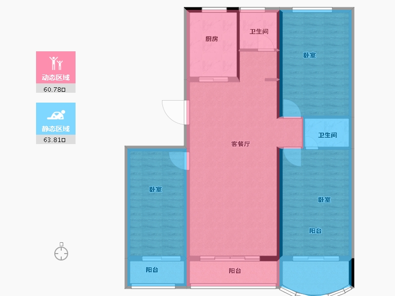 河南省-信阳市-建奇·公园里-112.85-户型库-动静分区