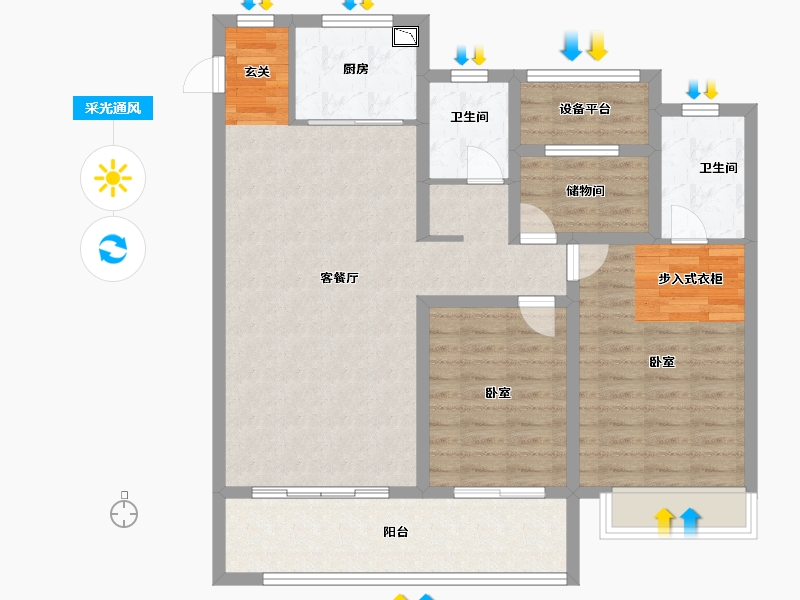 河南省-许昌市-建业臻悦汇-99.99-户型库-采光通风