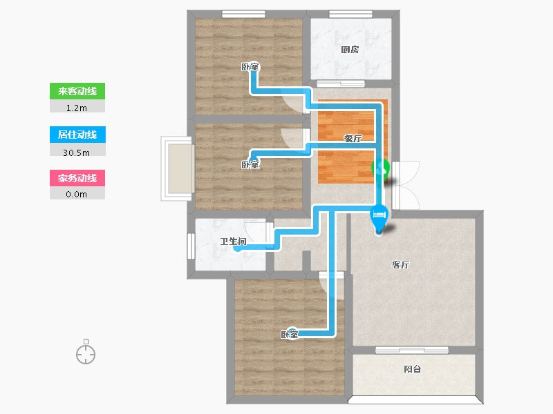 河南省-许昌市-香榭丽舍-80.95-户型库-动静线