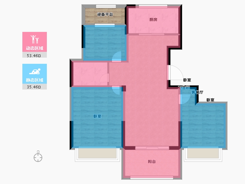 安徽省-宣城市-今创·香悦荣府-82.25-户型库-动静分区