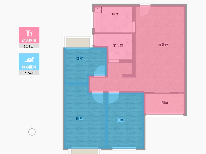 河南省-南阳市-世界里-76.92-户型库-动静分区