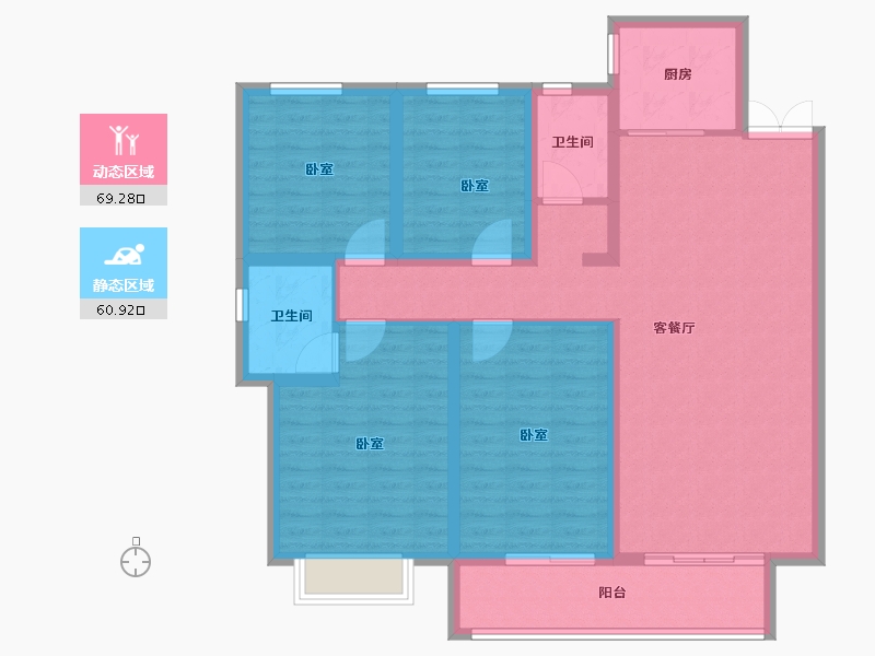 山东省-德州市-奥特莱斯·澜铂湾-117.00-户型库-动静分区