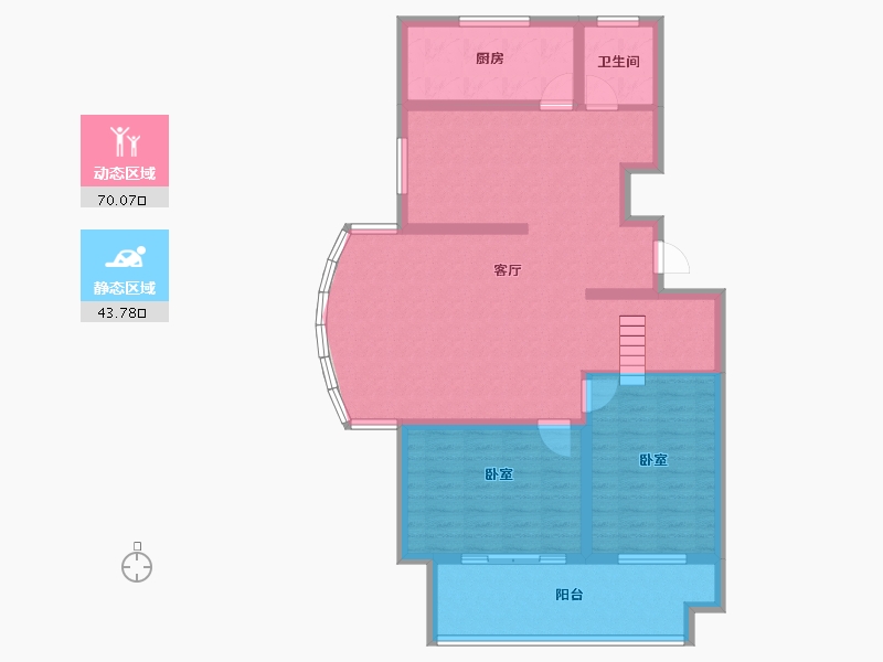 山东省-日照市-蓝天尚东区-102.98-户型库-动静分区