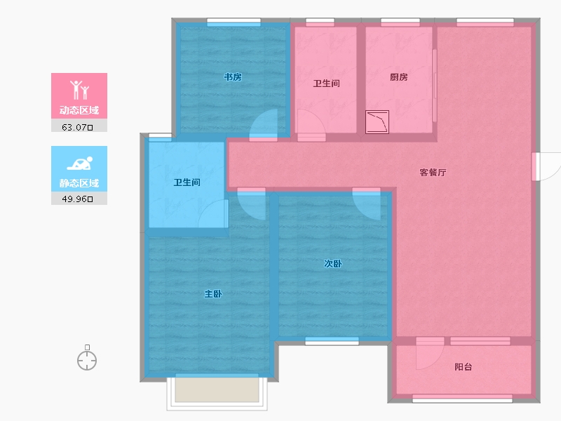 山东省-济南市-中海御景台-100.00-户型库-动静分区