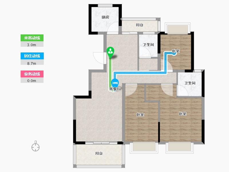 河南省-南阳市-龙都·臻品-110.35-户型库-动静线