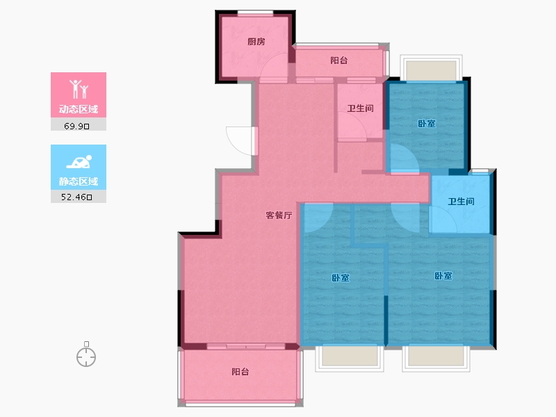 河南省-南阳市-龙都·臻品-110.35-户型库-动静分区