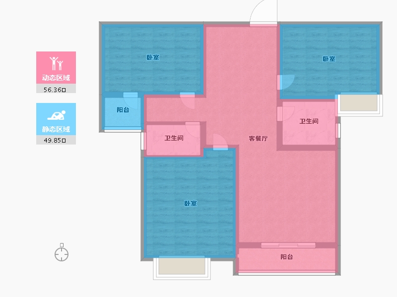 河南省-南阳市-金裕名门-94.49-户型库-动静分区