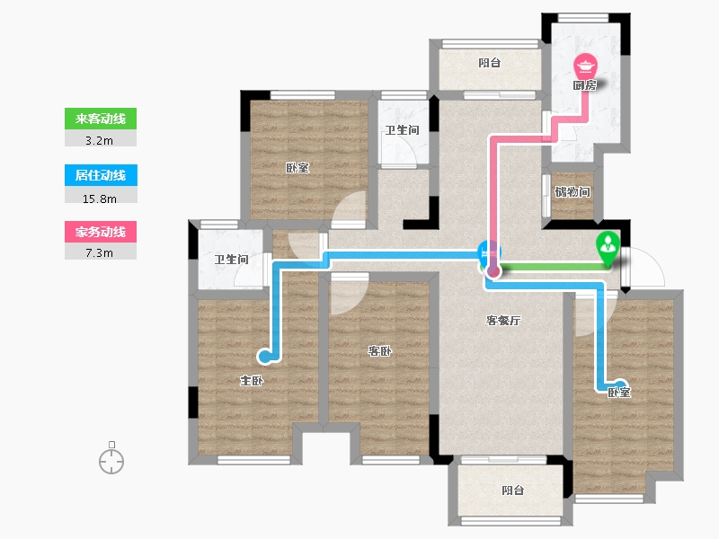 河南省-信阳市-建业春天里-114.84-户型库-动静线