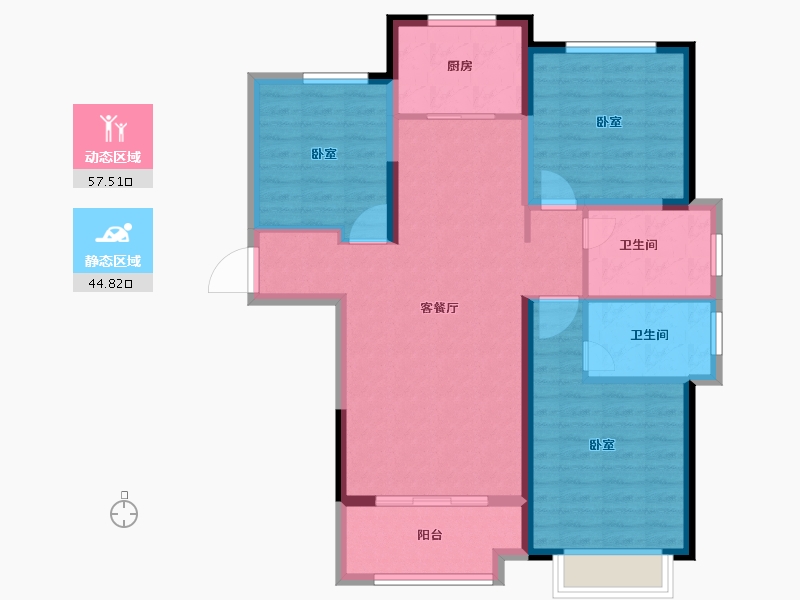 河南省-商丘市-金顶华府-91.78-户型库-动静分区