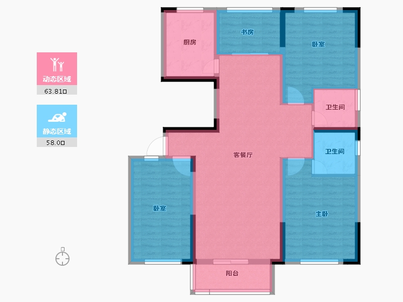 河南省-商丘市-尚城玫瑰湾-109.49-户型库-动静分区