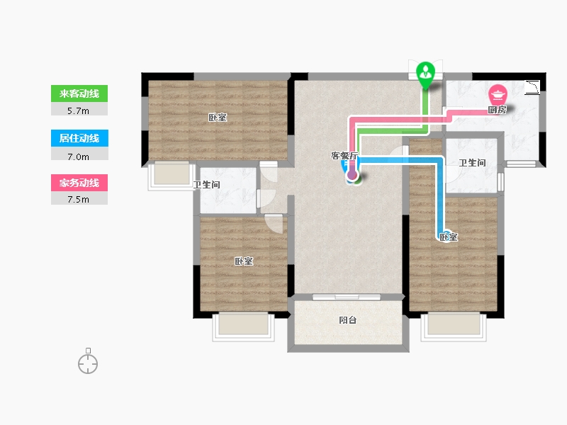 河南省-许昌市-颍河圣帝金苑-98.89-户型库-动静线